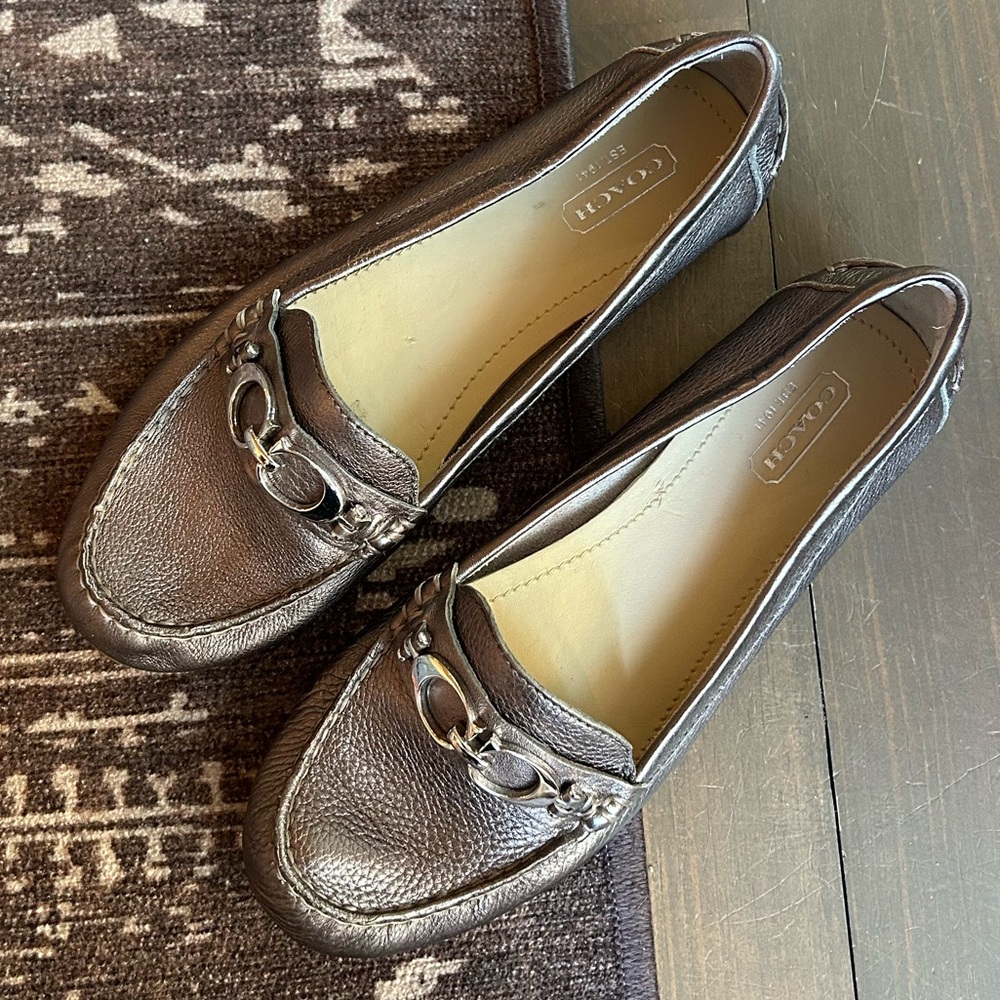Coach Women's Metallic Loafers